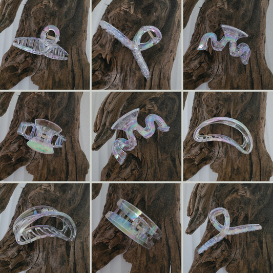 Iridescent Claw Clips