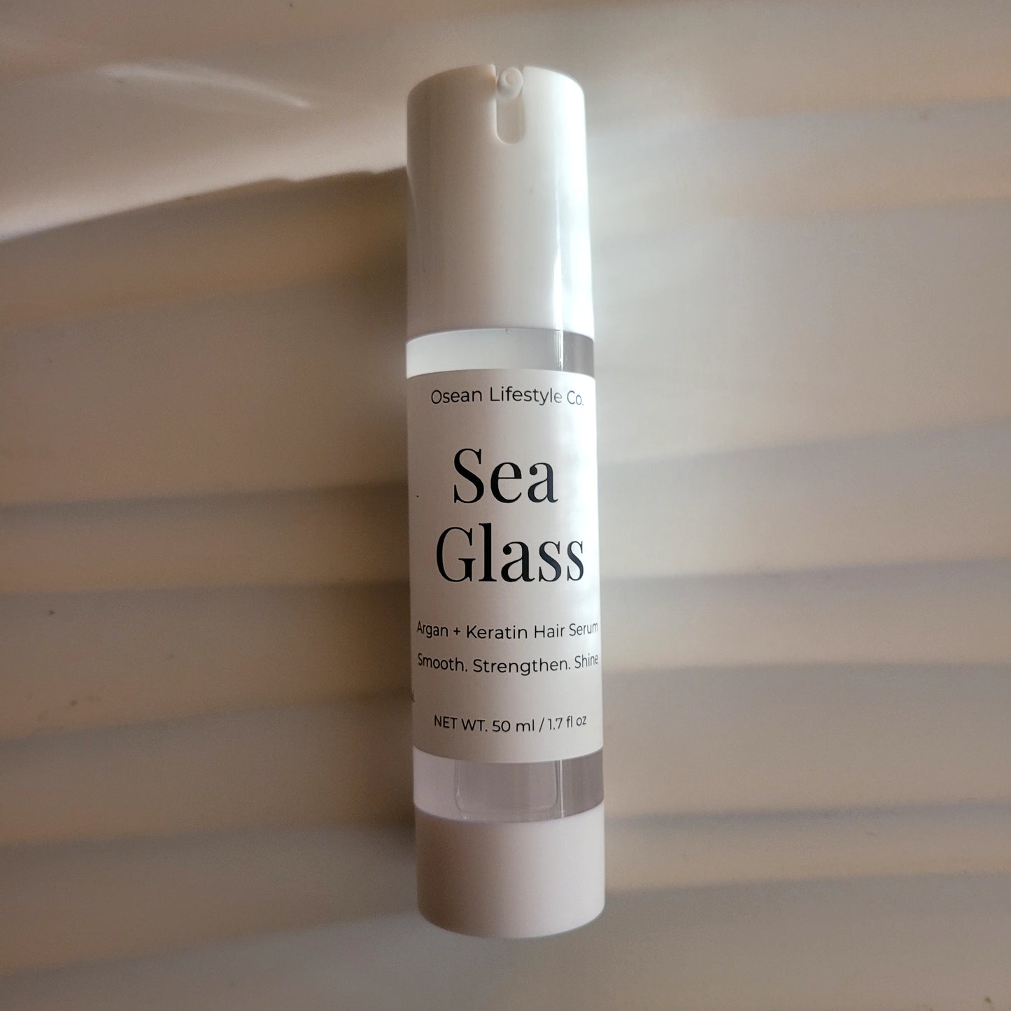 Sea Glass Hair Serum argan keratin frizz control Osean Lifestyle Co
