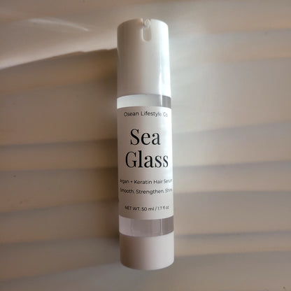 Sea Glass Hair Serum argan keratin frizz control Osean Lifestyle Co