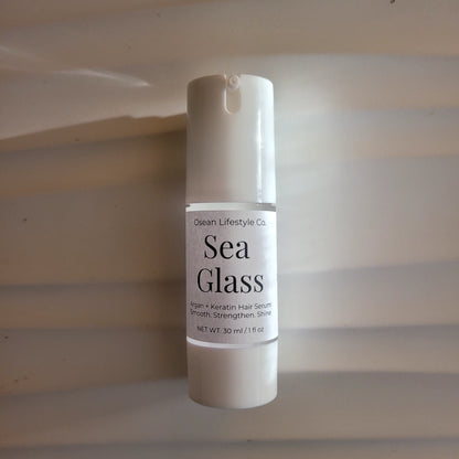 Lightweight keratin hair serum for smooth shiny beachy hair